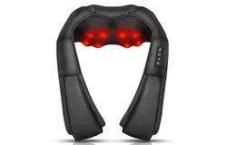 Shiatsu Neck and Shoulder Massager - Back Massager with Heat&comma; Deep Kneading Electric Massage Pillow for Neck&comma; Back&comma; Shoulder&comma;Foot&comma;Body