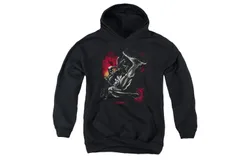 Batman Kick Swing Youth Pull Over Hoodie &sol; Hooded Sweatshirt