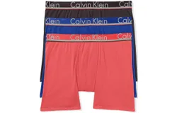 Calvin Klein Men&apos;s 3 Underwear Comfort Microfiber Boxer Briefs In Surf The Web&sol;azalea&sol;phantom