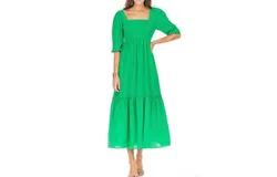Jade Kelly Green Maxi Dress In Green