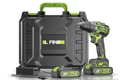 LFINE Brushless lithium drill turn multi-function charging impact lithium battery charging set Electric screwdriver-18V brushless dual battery