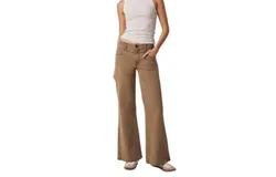 Edyson Conrad High Rise Long Wide Leg Jeans In Ginger