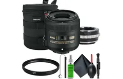 Nikon AF-S DX Micro-NIKKOR 40mm f&sol;2&period;8G Close-up Lens for Nikon DSLR Camera &plus; Lens Mount Adapter Compatible w&sol; Nikon F Mount G-Type Lens to All Sony Alpha E-Mount Cameras &plus; Lens Case &plus; UV Filter &plus; Lens Cap Holder &plus; Cleaning Kit &plus; Dust Blower &plus; Lens Pen