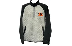 Nfl Apparel Men&apos;s Cincinnati Bengals 1&sol;4-Zip Pullover In Grey