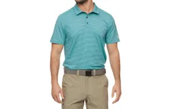 Flags & Anthem Naples Striped Performance Polo Shirt In Green&sol;blue