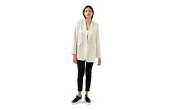 Belle & Bloom Women's Love & Mercy Striped Blazer in Beige