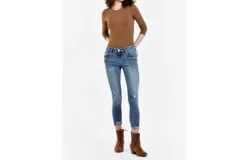 Dear John Denim Joyrich Mid Rise Cuffed Skinny Jeans In Galvestone