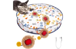 Crinkle Paper Cat Tunnel for Indoor Cats&comma;Unbreakable Cat Cave Tunnel Toy&comma;Cat Hideaway Tube Tunnel Toys&comma;Rabbit Hideaway Bunny Hideout&comma;Brown&comma;1 Count&lpar;Pack of 1&rpar;