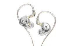 KZ EDX Pro in-Ear Stage Monitor Headphone Dual Magnetic Dynamic Unit Earphone Shock Bass Earbuds with 0&period;75mm Detachable Cable Comfortable Wired Headset &lpar;No Mic&rpar;