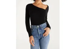 Z Supply Karlie Asymmetrical Top In Black