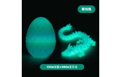 3D Printed Dragon Egg&comma; 15Inch Crystal Dragon in Dragon Egg&comma;Surprise Egg&comma;Articulated Dragon&comma; Fidget Toys for Executive Home Office Decor&comma;Toys for Kids Gifts-luminous&lpar;Light Green&rpar;