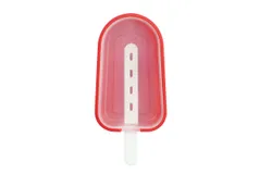 Ice cream mold &lpar;with stick&rpar;&comma; reusable silicone popsicle mold&comma; mini ice cream maker with anti-spill lid&comma; popsicle mold set&comma; DIY homemade dessert mold &lpar;red&rpar;