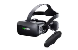 VR Glasses - Virtual Reality 3D Glasses are Equipped with Headphones for 4&period;5 to 6&period;0 inch Smartphone Virtual Reality Blu-ray VR Glasses -Black J20 &plus;Black Y1
