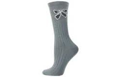 Bow pattern Hi-Bulk Acrylic  Women&apos;s Crew Socks