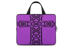 Cross, Rose Laptop Bag Women Man 10 12 13 15 17 Inch Office Notebook Travel Computer Handbag Waterproof Bag Notebook Cover