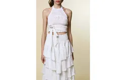 Queen Moda Positano Nerina Top In Ivory