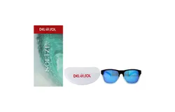Solize Into the Sun - Black and Clear to Blue by DelSol for Unisex - 1 Pc Sunglasses