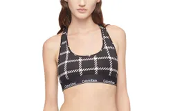 Calvin Klein Modern Cotton Graphic Bralette In Black