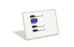 Jielisi Versatile Magnetic Desktop Whiteboard with Stand-up Writing Board  Includes 3PCS Black Marker & 1 Eraser Easy to Write and Erase Perfect for Office&sol; School&sol; Home Use