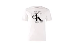 Calvin Klein Men&apos;s Velvety Monologue T-Shirt In Brilliant White