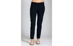 Apny Pull On Ponte Trousers In Black