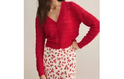 Z Supply Romance Cardigan In Cherry