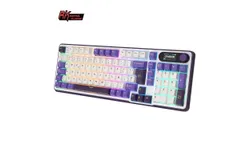 RK ROYAL KLUDGE S98 Blackberry Mechanical Keyboard w&sol;Smart Display & Knob&comma; Top Mount 96&percnt; Wireless Mechanical Keyboard BT&sol;2&period;4G&sol;USB-C&comma; Hot Swappable&comma; Software Support&comma; Creamy Sounding&comma; 98 Keys&comma;Chartreuse Switch