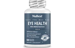 NuBest Eye Health&comma; Eye Vitamin Complex with AREDS2 for Eye Health Healthy Vision & Blue Light Support&comma; 60 Vegan Capsules