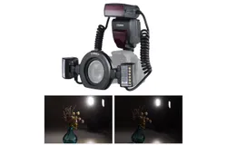 YONGNUO YN24EX E-TTL Macro Flash Speedlite 5600K with 2pcs Flash Heads and 4pcs Adapter Rings for Canon EOS 1Dx 5D3 6D 7D 70D 80D Cameras