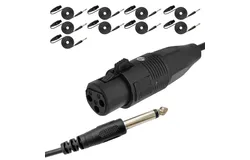 10 Pieces Female XLR to 1&sol;4 Inch &lpar;6&period;35mm&rpar; TS Mono Jack Microphone Cable