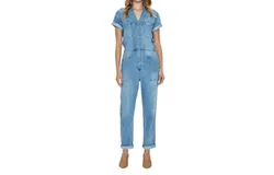 Pistola Grover Denim Jumpsuit In Blue Denim