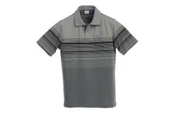 Gioberti Mens Striped Polo Shirt with Pocket - Yarn Dye