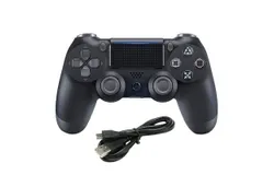 Wireless joystick p4 controller analog six-axis vibration with lights p4 gamepad pc  High Performance Dual Vibration Game Controller-P4 Wired connection - Black