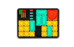 Super Slide Puzzle Game&comma;Portable Electronic Games for Kids Teens&comma;Magnetic Brain Teaser Puzzles with 500&plus; Challenges & LED Screen