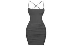 Tresser Bodycon Mini Dress In Black