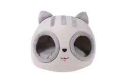 Cat Cave Bed&comma; Cat Head Type Cat Nest&comma; Semi-enclosed Self-Warming Pet Bed&comma; Cat Dog Deep Sleep Cave Nest Removable Washable Cushion for Cat and Small Dogs