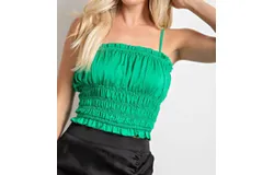 Glam Sippin Tea Top In Green