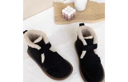 ZIYAN Snow boots for women in winter plus velvet and thickened women&apos;s shoes new style big-headed ugly short boots college style outdoor cotton shoes