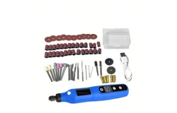 HARDELL Mini Cordless Rotary Tool Kit&comma;5-Speed and USB Charging with 63 Accessories&comma;Blue