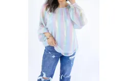 Andree By Unit Rainbow Dreamin Top In Ivory