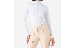 Jet Set Ginger Half-Zip Base Layer Top In White