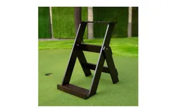 Golf club stand Bag Rack, 7 holes wooden storage organizer shelf for garage indoor, extra club display 40x57x66 cm brown