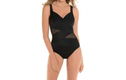 Miraclesuit Net Work Madero Underwire One Piece Swimsuit In Black