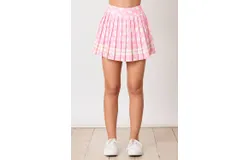 Peach Love Pickle Paddle Mini Skirt In Pink