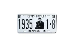 Elvis Presley B and W License Plate