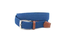 Torino Leather Men&apos;s Stretch Nylon Casual Belt In Royal