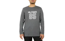 Tommy Hilfiger Long Sleeve Crew Neck Shirt In Carbon Heather