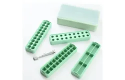 Ice Cube Tray&comma; 6-Pack Silicone Ice Cube Molds&comma; Silicone Ice Cube Tray&comma; Multiple Silicone Ice Cube Shapes&comma; Easier Release&comma; BPA Free&comma; Suitable for Alcohol&sol;Coffee&sol;Beverages &lpar;Green&rpar;
