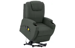 Stand up Massage Chair Anthracite Faux Leather