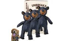 Wowpetsmart Bear &vert; Unbreaka Bear Dog &vert; Unbreakable Bear Dog Toy &vert; Unbreakable Dog Toy Teddy Extreme Bear 2&period;0 Indestructabear Resistant Squeaky Indestructa Bear Dog Chew Bones for Aggressive &lpar;3Pcs&rpar;
